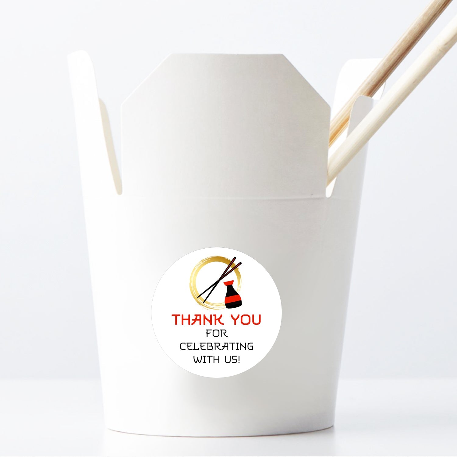 Hibachi Party Round Labels