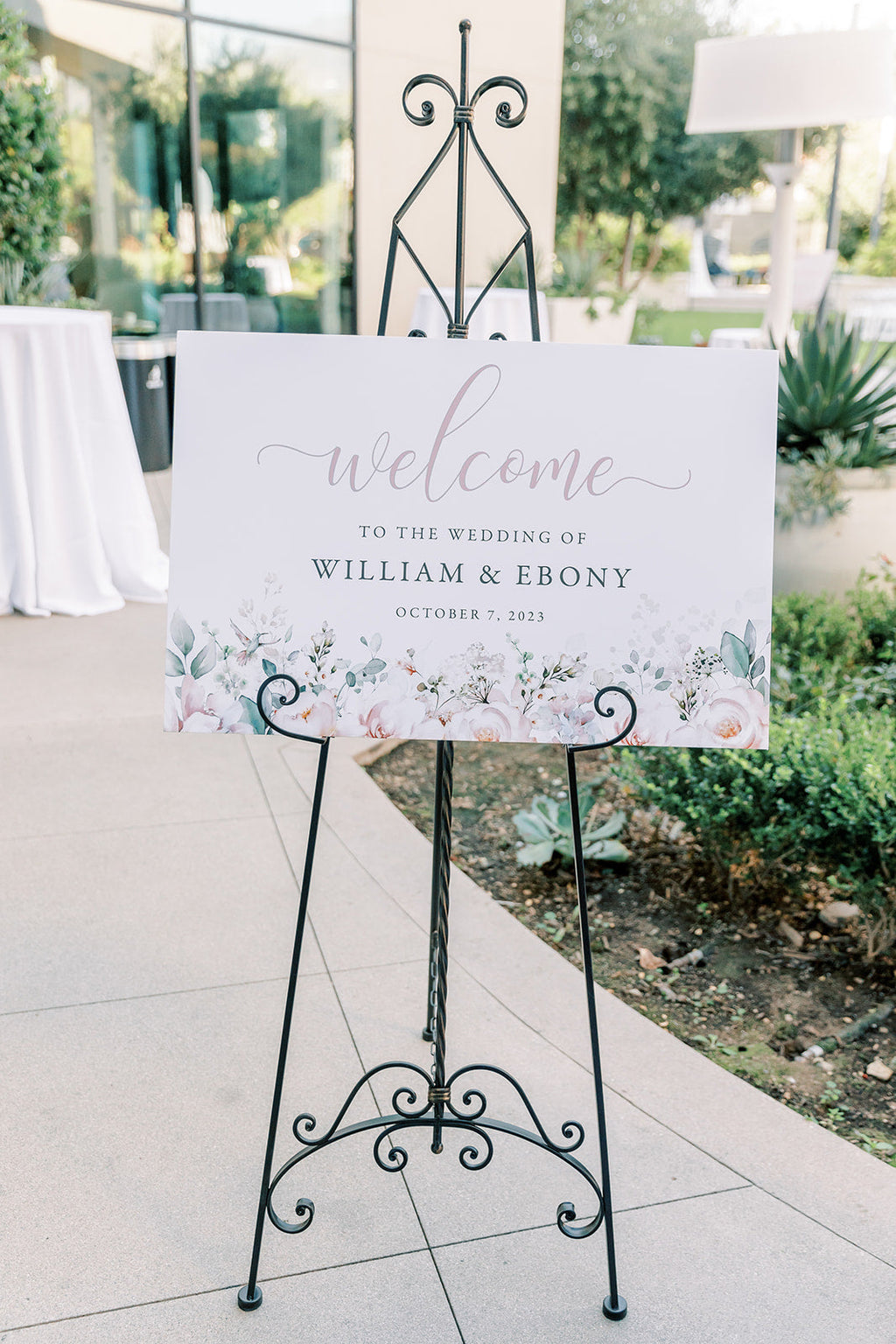Hummingbird Florals Wedding Seating Chart - Canva Digital Template