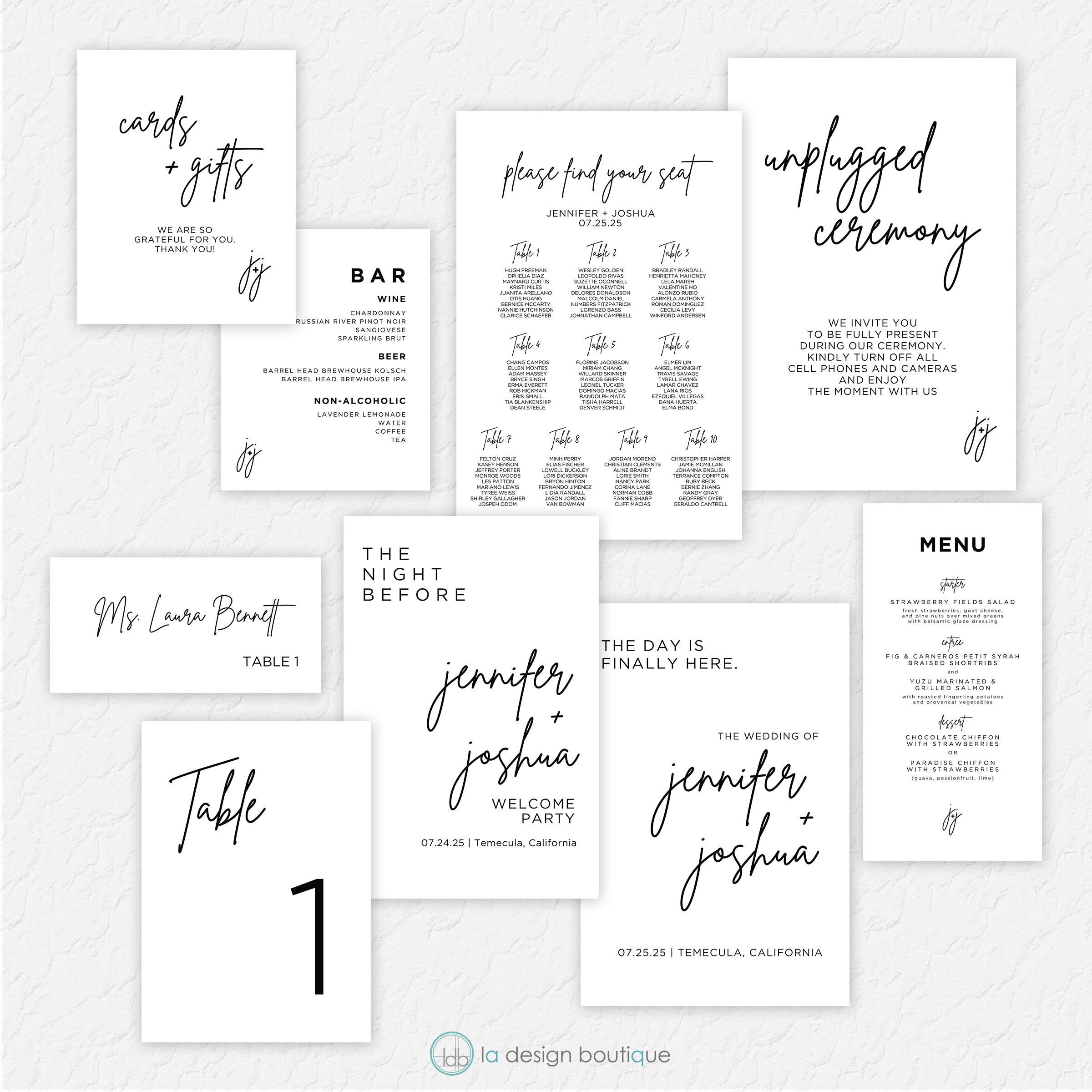 Modern and Minimal Wedding Collection - Canva Digital Template Bundle