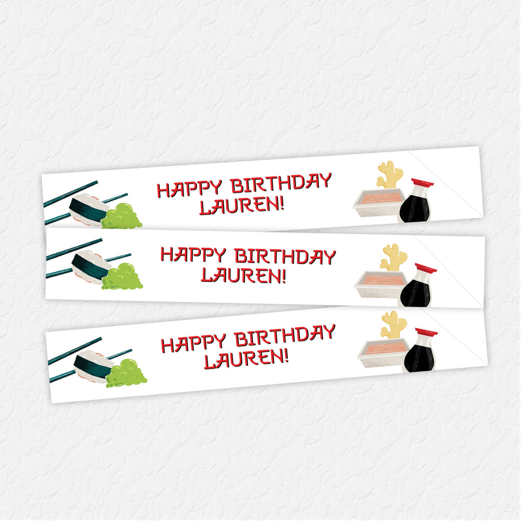 Watercolor Sushi Party Chopstick Sleeves