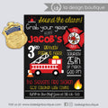 Fireman Birthday Invitation