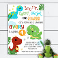 Dinosaur Birthday Invitation Digital File