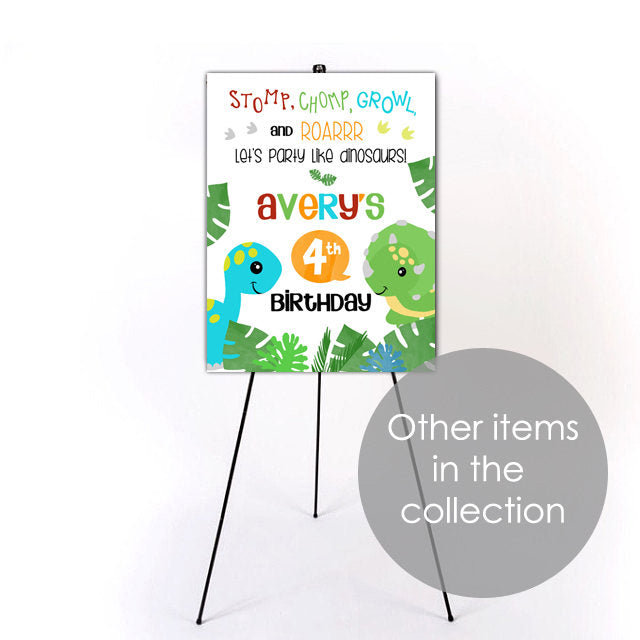 Dinosaur Birthday Invitation Digital File