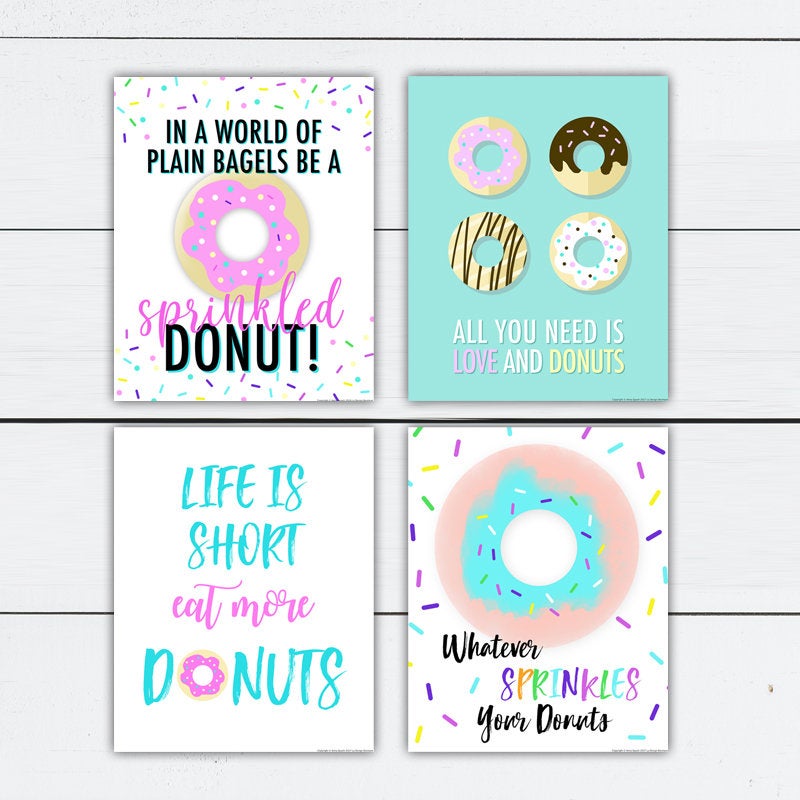 Donut Party Themed Art and Signs
