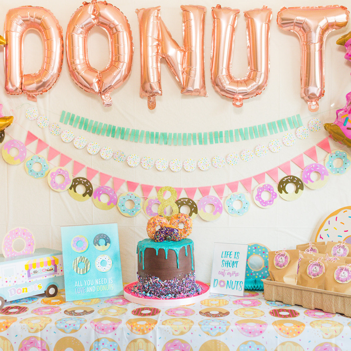 Donut Themed Party Decorations Garland