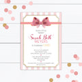 1st Birthday Girl Invitation with Pink Bow