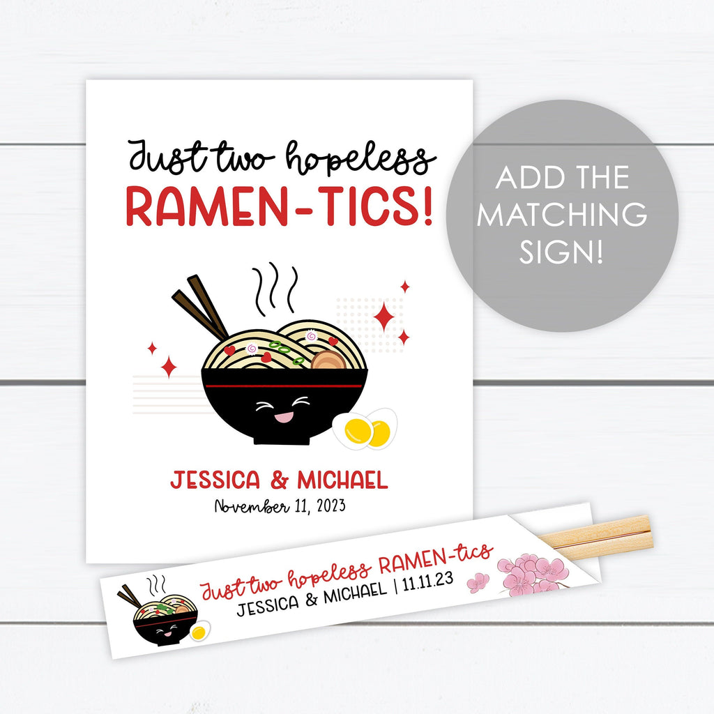Chopstick Sleeves for a Ramen Station