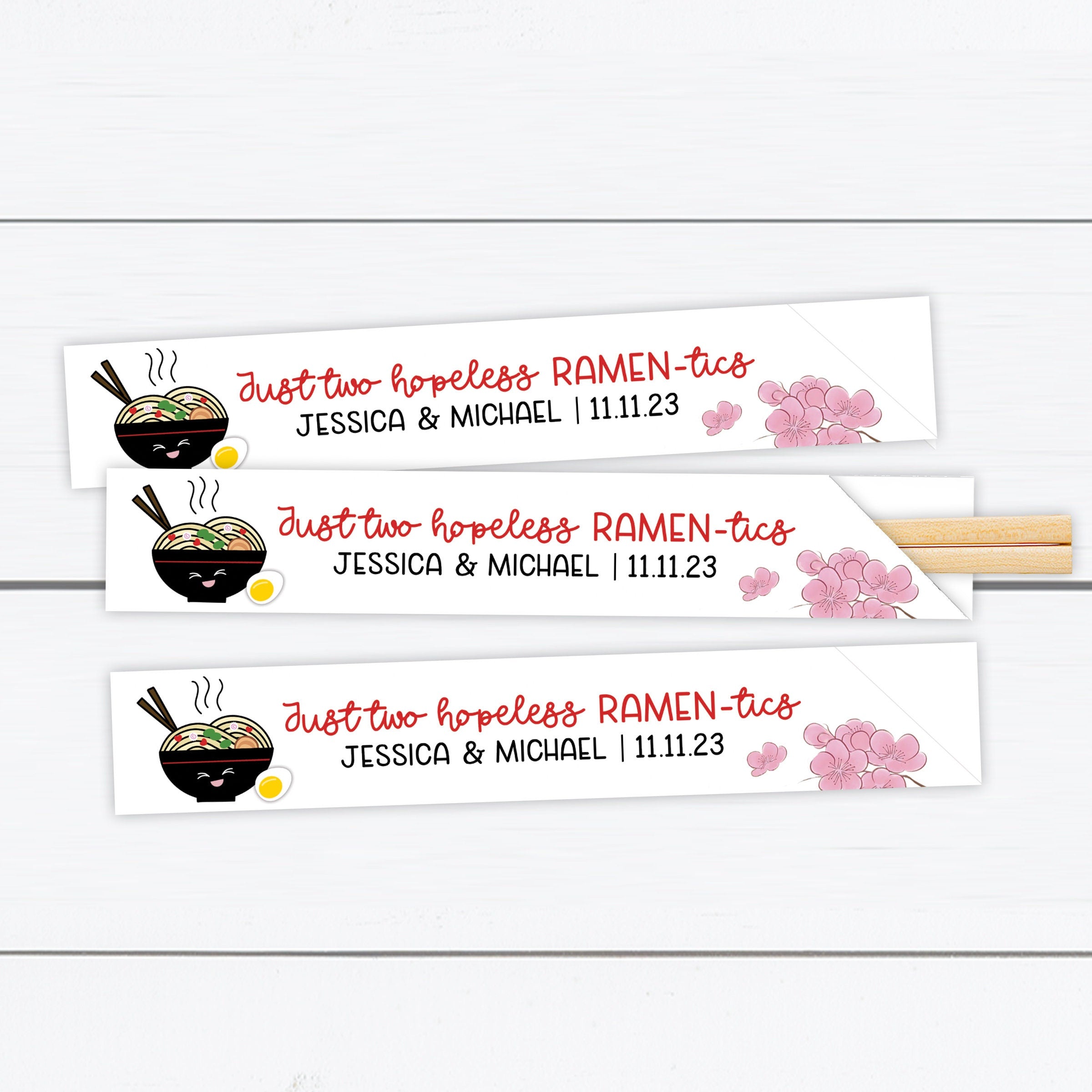 Chopstick Sleeves for a Ramen Station