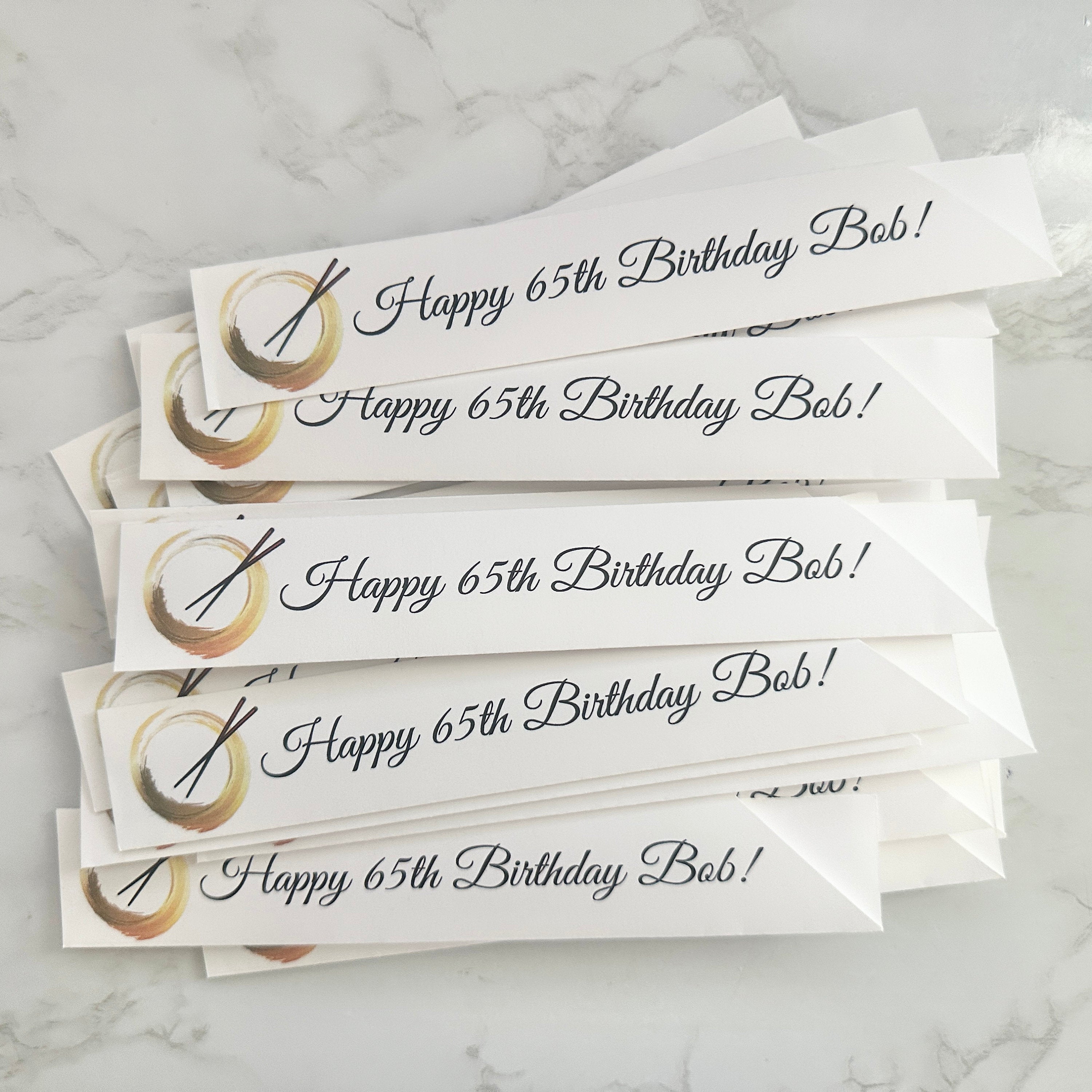 Custom Gold Circle Hibachi Chopsticks